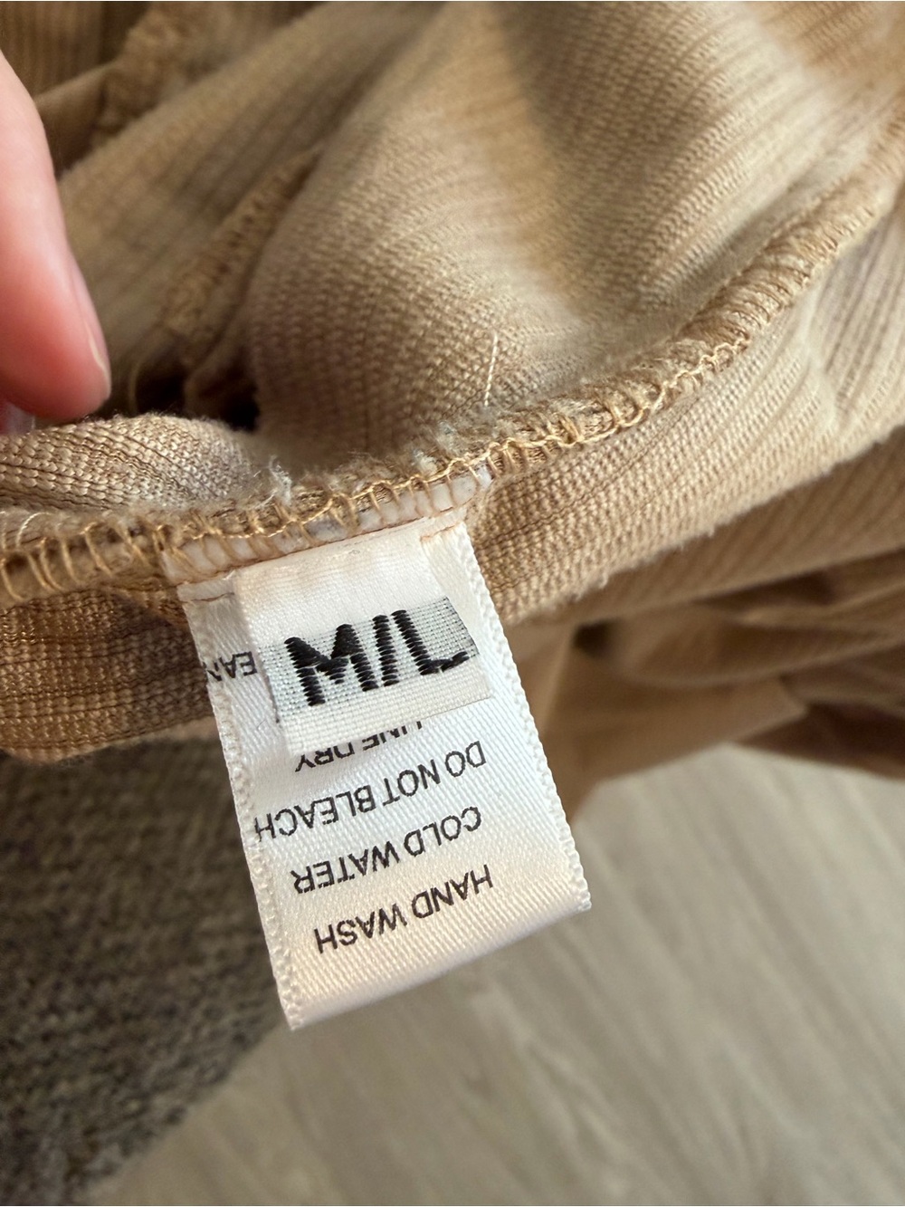 Tan Button-Up Ribbed Shirt Jacket - Picture 5 of 5